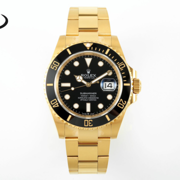 최고퀄 EW공장 롤렉스 신형 서브마리너 블랙 다이얼 옐로우 골드 금통 41mm 126618